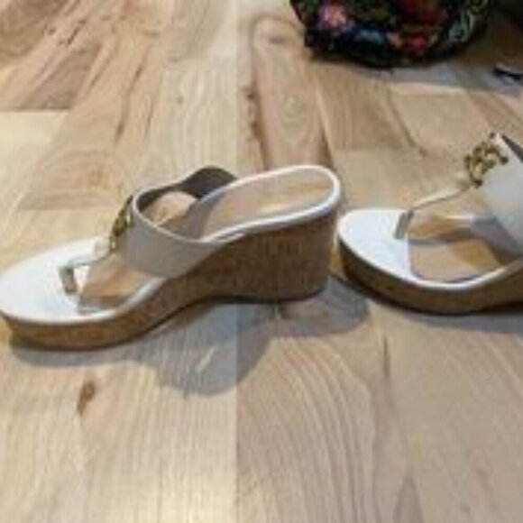 Sam Edelman Genuine Leather Cork Wedge Platform Sandal - Picture 5 of 8